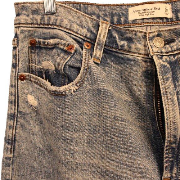 Abercrombie & Fitch Women's Jeans Size 31 Skinny Stretch Mid-Rise Denim - Picture 6 of 7